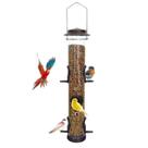 Alimentador de pássaros de metal MIXXIDEA, 51 cm, 6 portas, tubo suspenso