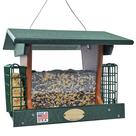 Alimentador de pássaros DutchCrafters Poly Hopper com suporte de sebo verde turfa