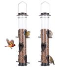 Alimentador de pássaros MIXXIDEA Metal Tube 50x13 cm, 6 portas, pacote com 2