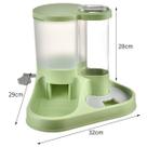 Alimentador Duplo Automático Pet água E Ração - Lovely Vibe cor:verde