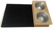 Alimentador Fixo De Parede Para Gatos 2 Tigelas 350ml 50x31,5 cm