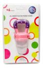 Alimentador Frutas Rosa Bebê Pais e Filhos Bico Silicone Chupeta