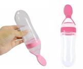 Alimentador Silicone Com Colher Rosa Pais e Filhos 7762