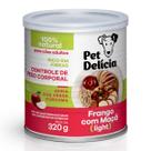 Alimento úmido pet delícia frango com maça 320g cães