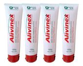Alivinex Sebo De Carneiro Gel De Massagem 150g Kit Com 4
