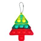 Alívio do estresse brinquedo de mão anti-ansiedade controlador de placa de alívio de pressão brinquedo educativo chaveiro árvore de natal