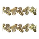 Aljofre de galho c/flor 20mm em abs cor dourado metro