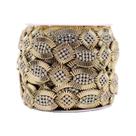 Aljofre geométrica c/strass 25mm em abs cor dourado metro