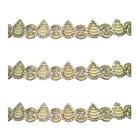 Aljofre ondulada c/strass 23mm em abs cor dourado metro Aljofre ondulada c/strass 23mm em abs cor dourado metro