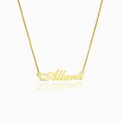 Allana colar de nome folheado a ouro 18k