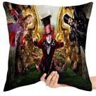 Almofada 45x45 cheia Chapeleiro Maluco Alice e o Tempo