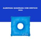 Almofada água quadrada com orifício