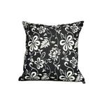 Almofada Algodão Floral Preto e Branco Almofada Algodão Floral Preto e Branco