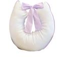 Almofada Amamentação com Laço - Branca com Lilás