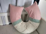 Almofada Amamentar Menina Jardim das Flores Rose Blush com Linho