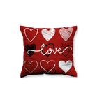 Almofada Aveludada 35x35 - Love vermelha