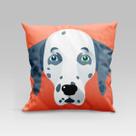 Almofada Avulsa Cheia Estampada Pet Dog em Veludo Suede 45cm x 45cm com Refil de Silicone - Decoração Raças Cachorros