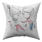 Almofada Avulsa Cheia Namorados Casal Romântico 45cm x 45cm com Refil