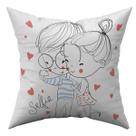 Almofada Avulsa Cheia Namorados Casal Romântico 45cm x 45cm com Refil