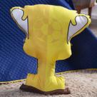 Almofada Avulsa Formato Troféu Futebol Game Amarelo 60cm x 50cm