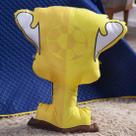Almofada Avulsa Formato Troféu Futebol Game Amarelo 60cm x 50cm