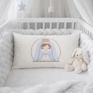 Almofada Baguete 50 Cm X 30 Bordada Com Enchimento Nossa Senhora