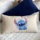 Almofada Baguete 50 Cm X 30 Bordada Com Enchimento Stitch