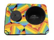 Almofada Bandeja Pipoca Balde e 1 Copo Personalizado Arco Íris LGBTQI+