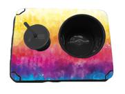 Almofada Bandeja Pipoca Balde e 1 Copo Personalizado Tie Dye