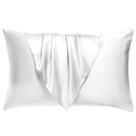 Almofada BHZ Queen Satin Fronha de plumas de ganso branca