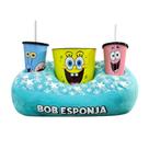Almofada Bob Esponja Porta Pipoca Kit Cinema Fibra Suede Zona Criativa - 10064976
