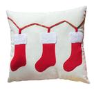 Almofada Boucle Bordada Meia Noel 50X50CM