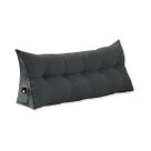 Almofada Cabeceira Para Leitura Na Cama Mel Casal 140 cm Suede Cinza - LM DECOR