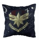 Almofada Capitã Marvel Estrela Enchiment Fibra Macia 40x40cm