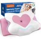 Almofada cervical de pescoço CushZone Memory Foam King Size rosa