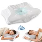 Almofada cervical de pescoço Ylekto Ergonomic Memory Foam para alívio da dor