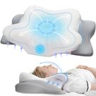 Almofada cervical para aliviar dores no pescoço e nos ombros durante o sono Almofadas ergonômicas de contorno Almofada viscoelástica para quem dorme de lado, costas e barriga