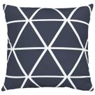 Almofada Cheia Cinza/Branca Geometria Folhagem Sarja 45x45
