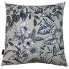 Almofada Cheia Waterhavana Impermeável Área Externa Flor Branca Folhas Pretas 43cmx43cm