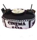 Almofada Com Bolso Porta Pipoca Balde + Copos Cinema em Casa