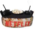 Almofada Com Bolso Porta Pipoca Balde + Copos Netflix Pipoca