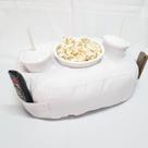 Almofada Com Bolso Porta Pipoca Liso Branco Almofada Com Bolso Porta Pipoca Liso Branco