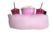 Almofada Com Bolso Porta Pipoca Liso Rosa Claro