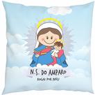 Almofada Com Enchimento Oração Santinho Nossa Senhora do Amparo