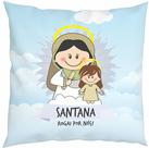 Almofada Com Enchimento Oração Santinhos Santa Ana - Santana