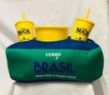 Almofada com porta copos e pipoqueira