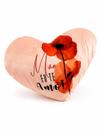 Almofada Coração de Pelúcia Mãe Eu Te Amo 28x20cm 1 unidade Rizzo