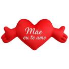 Almofada Coração "MÃE EU TE AMO" Presente Especial e Afetuoso 40x20 A.