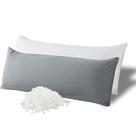 Almofada corporal de espuma viscoelástica WhatsBedding com capa de algodão cinza
