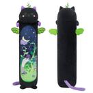 Almofada corporal de pelúcia Mewaii Long Cat Kawaii preta 135 cm